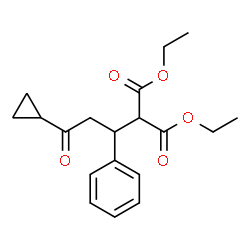 ChemSpider 2D Image | Diethyl (3-cyclopropyl-3-oxo-1-phenylpropyl)malonate | C19H24O5