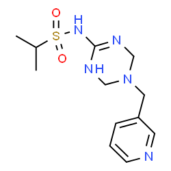 ChemSpider 2D Image | N-[5-(3-Pyridinylmethyl)-1,4,5,6-tetrahydro-1,3,5-triazin-2-yl]-2-propanesulfonamide | C12H19N5O2S