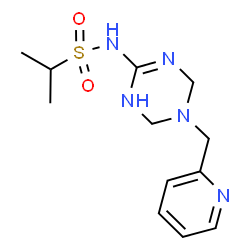 ChemSpider 2D Image | N-[5-(2-Pyridinylmethyl)-1,4,5,6-tetrahydro-1,3,5-triazin-2-yl]-2-propanesulfonamide | C12H19N5O2S