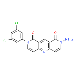 ChemSpider 2D Image | 2-Amino-8-(3,5-dichlorophenyl)pyrido[4,3-b][1,6]naphthyridine-1,9(2H,8H)-dione | C17H10Cl2N4O2
