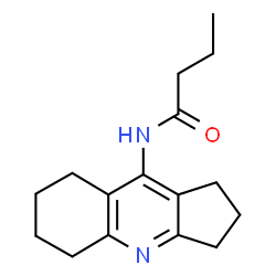 ChemSpider 2D Image | N-(2,3,5,6,7,8-Hexahydro-1H-cyclopenta[b]quinolin-9-yl)butanamide | C16H22N2O