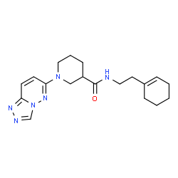 ChemSpider 2D Image | N-[2-(1-Cyclohexen-1-yl)ethyl]-1-([1,2,4]triazolo[4,3-b]pyridazin-6-yl)-3-piperidinecarboxamide | C19H26N6O