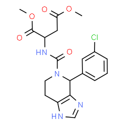 ChemSpider 2D Image | Dimethyl N-{[4-(3-chlorophenyl)-1,4,6,7-tetrahydro-5H-imidazo[4,5-c]pyridin-5-yl]carbonyl}aspartate | C19H21ClN4O5