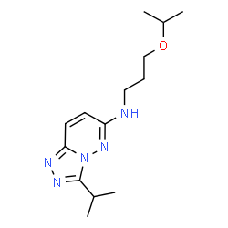 ChemSpider 2D Image | N-(3-Isopropoxypropyl)-3-isopropyl[1,2,4]triazolo[4,3-b]pyridazin-6-amine | C14H23N5O
