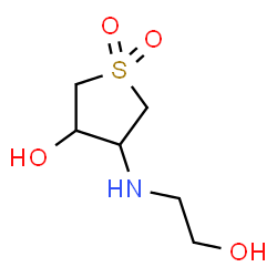 ChemSpider 2D Image | 4-[(2-Hydroxyethyl)amino]tetrahydro-3-thiopheneol 1,1-dioxide | C6H13NO4S