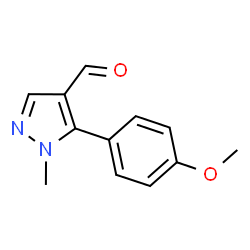 ChemSpider 2D Image | 5-(4-Methoxyphenyl)-1-methyl-1H-pyrazole-4-carbaldehyde | C12H12N2O2