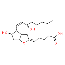 ChemSpider 2D Image | (5E,8xi,11alpha,13Z,15S)-11,15-Dihydroxy-6,9-epoxyprosta-5,13-dien-1-oic acid | C20H32O5