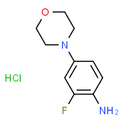 ChemSpider 2D Image | 2-Fluoro-4-morpholinoaniline Hydrochloride | C10H14ClFN2O