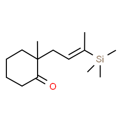 ChemSpider 2D Image | 2-Methyl-2-(3-trimethylsilanyl-but-; 2-enyl)-cyclohexanone | C14H26OSi