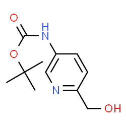 ChemSpider 2D Image | tert-butyl 6-(hydroxymethyl)pyridin-3-ylcarbamate | C11H16N2O3