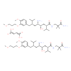 ChemSpider 2D Image | (2S,4S,5S,7S)-5-amino-N-(3-amino-2,2-dimethyl-3-oxo-propyl)-4-hydroxy-2-isopropyl-7-[[4-methoxy-3-(3-methoxypropoxy)phenyl]methyl]-8-methyl-nonanamide; 1,4-dihydroxybuta-1,3-diene-1,4-dione | C64H110N6O16