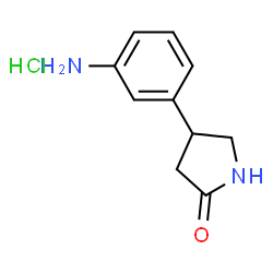 ChemSpider 2D Image | 4-(3-aminophenyl)-2-Pyrrolidinone hydrochloride | C10H13ClN2O