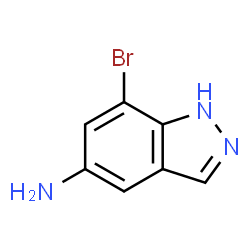 ChemSpider 2D Image | 7-Bromo-1H-indazol-5-amine | C7H6BrN3