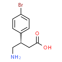 ChemSpider 2D Image | (3S)-4-Amino-3-(4-bromophenyl)butanoic acid | C10H12BrNO2