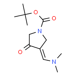 ChemSpider 2D Image | tert-Butyl 3-((dimethylamino)methylene)-4-oxopyrrolidine-1-carboxylate | C12H20N2O3
