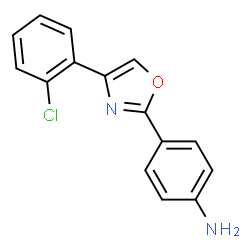 ChemSpider 2D Image | 4-(4-(2-chlorophenyl)oxazol-2-yl)aniline | C15H11ClN2O