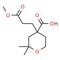 ChemSpider 2D Image | 4-(3-Methoxy-3-oxopropyl)-2,2-dimethyltetrahydro-2H-pyran-4-carboxylic acid | C12H20O5