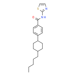 ChemSpider 2D Image | 4-(4-Pentylcyclohexyl)-N-(1,3-thiazol-2-yl)benzamide | C21H28N2OS