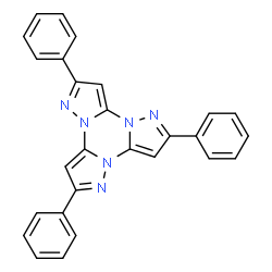 ChemSpider 2D Image | 2,5,8-Triphenyl-1,3b,4,6b,7,9b-hexaaza-trindene | C27H18N6