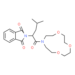 ChemSpider 2D Image | 2-[4-Methyl-1-oxo-1-(1,4,7-trioxa-10-azacyclododecan-10-yl)-2-pentanyl]-1H-isoindole-1,3(2H)-dione | C22H30N2O6
