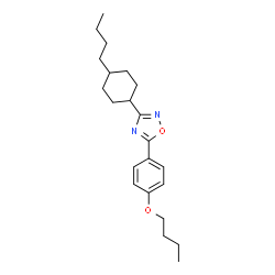 ChemSpider 2D Image | 5-(4-Butoxyphenyl)-3-(4-butylcyclohexyl)-1,2,4-oxadiazole | C22H32N2O2