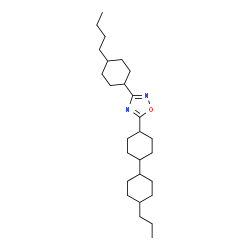 ChemSpider 2D Image | 3-(4-Butyl-cyclohexyl)-5-(4'-propyl-bicyclohexyl-4-yl)-[1,2,4]oxadiazole | C27H46N2O