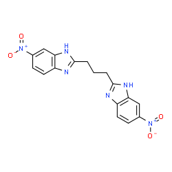 ChemSpider 2D Image | 2,2'-(1,3-Propanediyl)bis(6-nitro-1H-benzimidazole) | C17H14N6O4