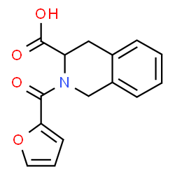 ChemSpider 2D Image | 2-(2-Furoyl)-1,2,3,4-tetrahydro-3-isoquinolinecarboxylic acid | C15H13NO4