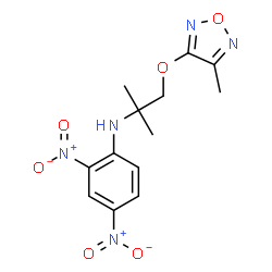 ChemSpider 2D Image | [1,1-Dimethyl-2-(4-methyl-furazan-3-yloxy)-ethyl]-(2,4-dinitro-phenyl)-amine | C13H15N5O6