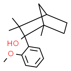 ChemSpider 2D Image | 2-(2-Methoxyphenyl)-1,3,3-trimethylbicyclo[2.2.1]heptan-2-ol | C17H24O2