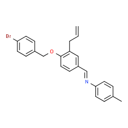 ChemSpider 2D Image | [3-Allyl-4-(4-bromo-benzyloxy)-benzylidene]-p-tolyl-amine | C24H22BrNO