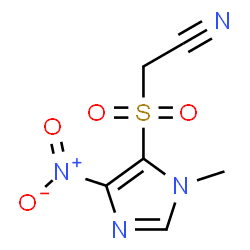 ChemSpider 2D Image | (3-Methyl-5-nitro-3H-imidazole-4-sulfonyl)-acetonitrile | C6H6N4O4S