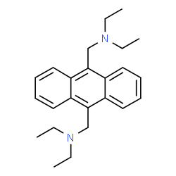 ChemSpider 2D Image | (10-Diethylaminomethyl-anthracen-9-ylmethyl)-diethyl-amine | C24H32N2