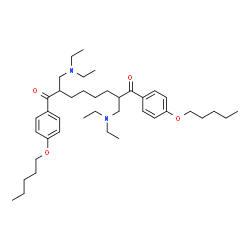 ChemSpider 2D Image | 2,7-Bis[(diethylamino)methyl]-1,8-bis[4-(pentyloxy)phenyl]-1,8-octanedione | C40H64N2O4