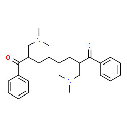ChemSpider 2D Image | 2,7-Bis[(dimethylamino)methyl]-1,8-diphenyl-1,8-octanedione | C26H36N2O2