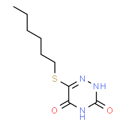 ChemSpider 2D Image | 5-Hexylthio-6-azauracil | C9H15N3O2S