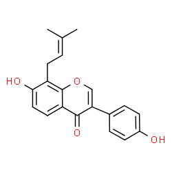 ChemSpider 2D Image | 8-Prenyldaidzein | C20H18O4