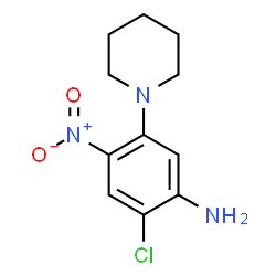 ChemSpider 2D Image | 2-Chloro-4-nitro-5-(1-piperidinyl)aniline | C11H14ClN3O2
