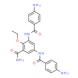 ChemSpider 2D Image | 3,5-Bis[(4-aminobenzoyl)amino]-2-ethoxybenzamide | C23H23N5O4