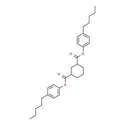 ChemSpider 2D Image | Bis(4-pentylphenyl) 1,3-cyclohexanedicarboxylate | C30H40O4