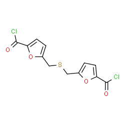 ChemSpider 2D Image | 5,5'-[Sulfanediylbis(methylene)]di(2-furoyl chloride) | C12H8Cl2O4S