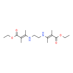 ChemSpider 2D Image | Diethyl (2E,2'E)-3,3'-(1,2-ethanediyldiimino)bis(2-methyl-2-butenoate) | C16H28N2O4
