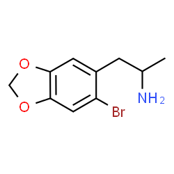 ChemSpider 2D Image | 1-(6-Bromo-1,3-benzodioxol-5-yl)-2-propanamine | C10H12BrNO2