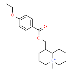 ChemSpider 2D Image | 1-{[(4-Ethoxybenzoyl)oxy]methyl}-5-methyloctahydro-2H-quinolizinium | C20H30NO3