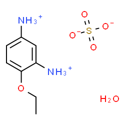 ChemSpider 2D Image | 4-Ethoxy-1,3-benzenediaminium sulfate hydrate (1:1:1) | C8H16N2O6S