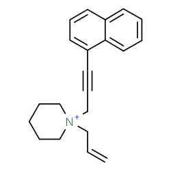 ChemSpider 2D Image | 1-Allyl-1-[3-(1-naphthyl)-2-propyn-1-yl]piperidinium | C21H24N