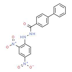 ChemSpider 2D Image | N'-(2,4-Dinitrophenyl)-4-biphenylcarbohydrazide | C19H14N4O5