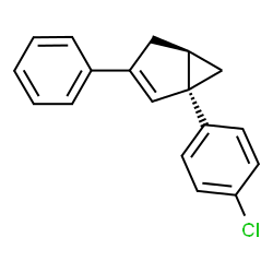 ChemSpider 2D Image | (1S,5S)-1-(4-Chlorophenyl)-3-phenylbicyclo[3.1.0]hex-2-ene | C18H15Cl