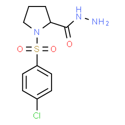 ChemSpider 2D Image | 1-[(4-Chlorophenyl)sulfonyl]-2-pyrrolidinecarbohydrazide | C11H14ClN3O3S