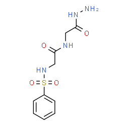 ChemSpider 2D Image | N-(2-Hydrazino-2-oxoethyl)-2-[(phenylsulfonyl)amino]acetamide | C10H14N4O4S